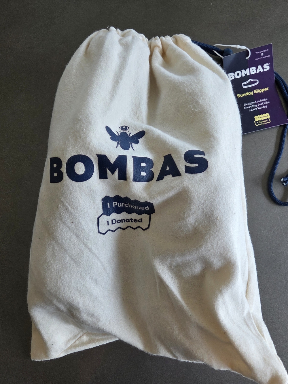 Bombas Women's Sunday Slipper Size 11 NWT With Dusy Bag Dark Camel - Picture 7 of 7